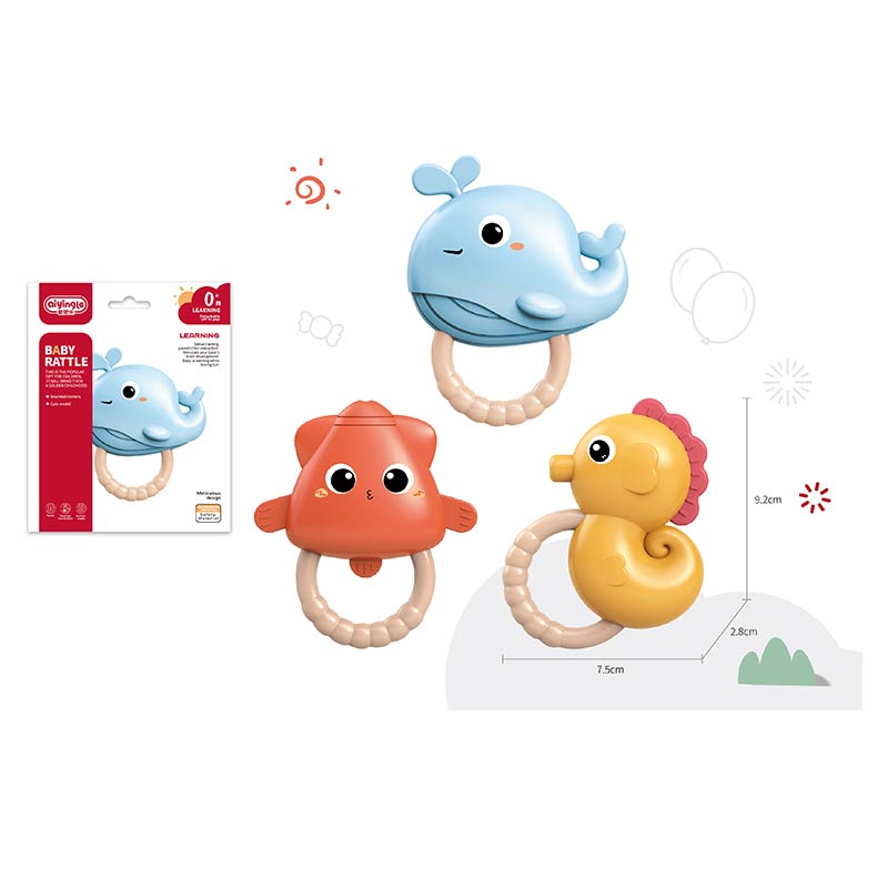 Брязкальце у ручку арт. 668-61D (720шт/3 ) 3 вида мікс, р-р 7,5*2,8*9,2см, планшет(КІ)