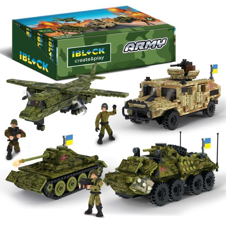 Конструктор IBLOCK арт.PL-921-430 (48ш) Армія, 280-385дет.,р-р уп-ки 29*19*5см,(КІ)