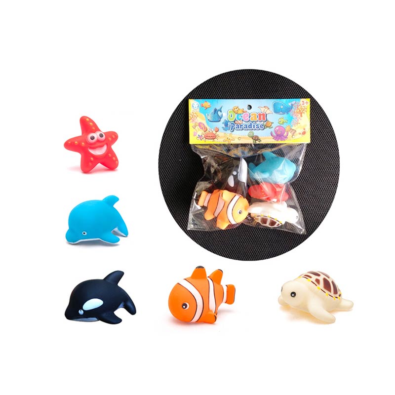 Пискавка арт. 605-5 (192шт/2) 5 морських тварин, пакет.22*20см(КІ)