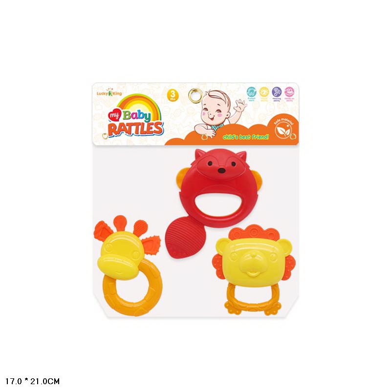 Брязкальце у ручку арт. K225D356 (336шт/2) 3 одиниці в наборі, пакет 17*21см(КІ)