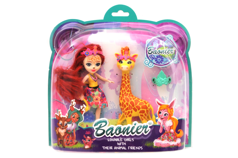 Лялька з улюбленцем на блістері, 3 види JJ8572/1/2(Мас)