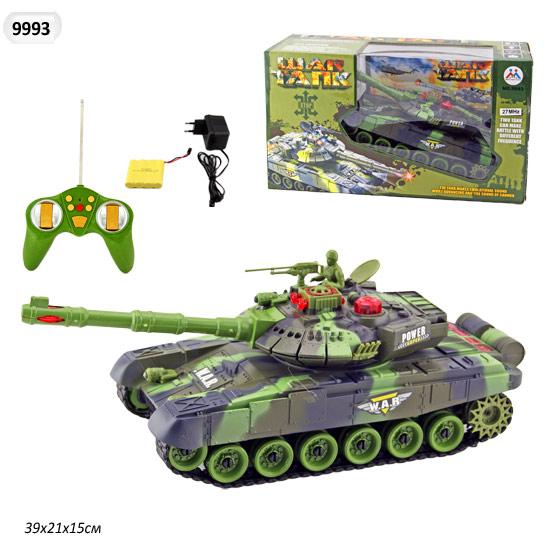 Танк р/у аккум 9993 (S+1+1+2) (18шт) пульт на батар., в кор. 39*21*15см(КИ)