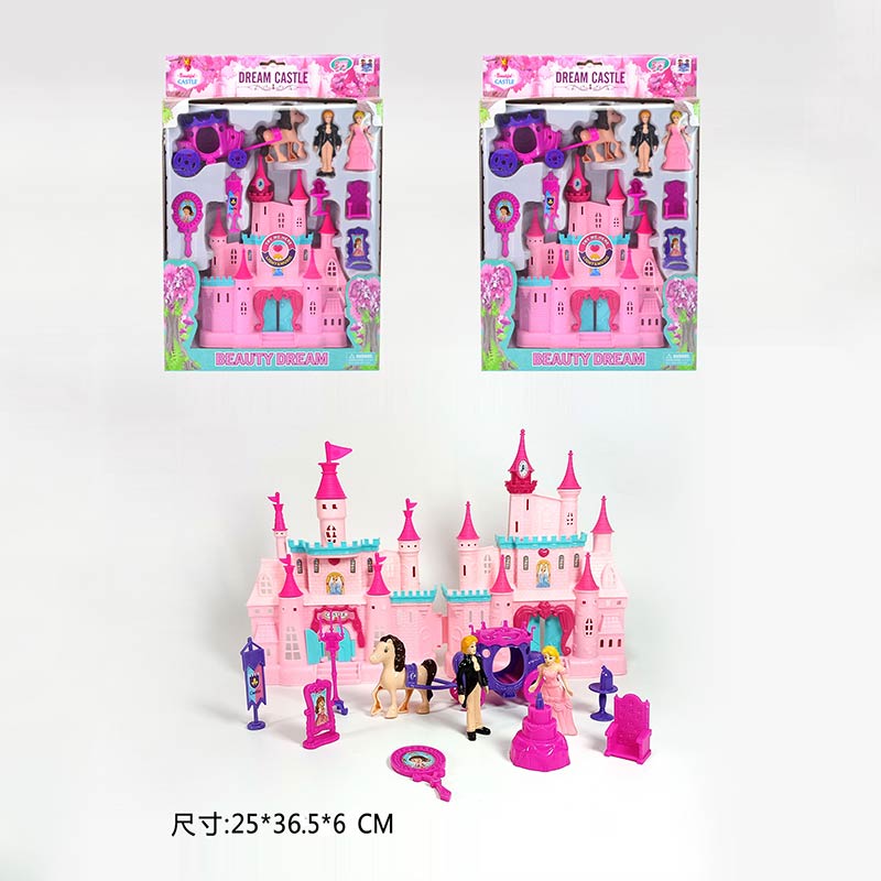 Домик 305 (30шт) 2 вида,куколки,карета,мебель,аксес,в кор.25*36,5*6 см(КИ)