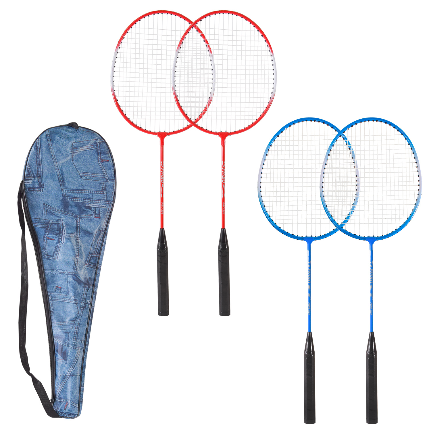Бадмiнтон арт. BD24156 (50шт) 2 ракетки,2 кольори у чохлі 65 см(КІ)