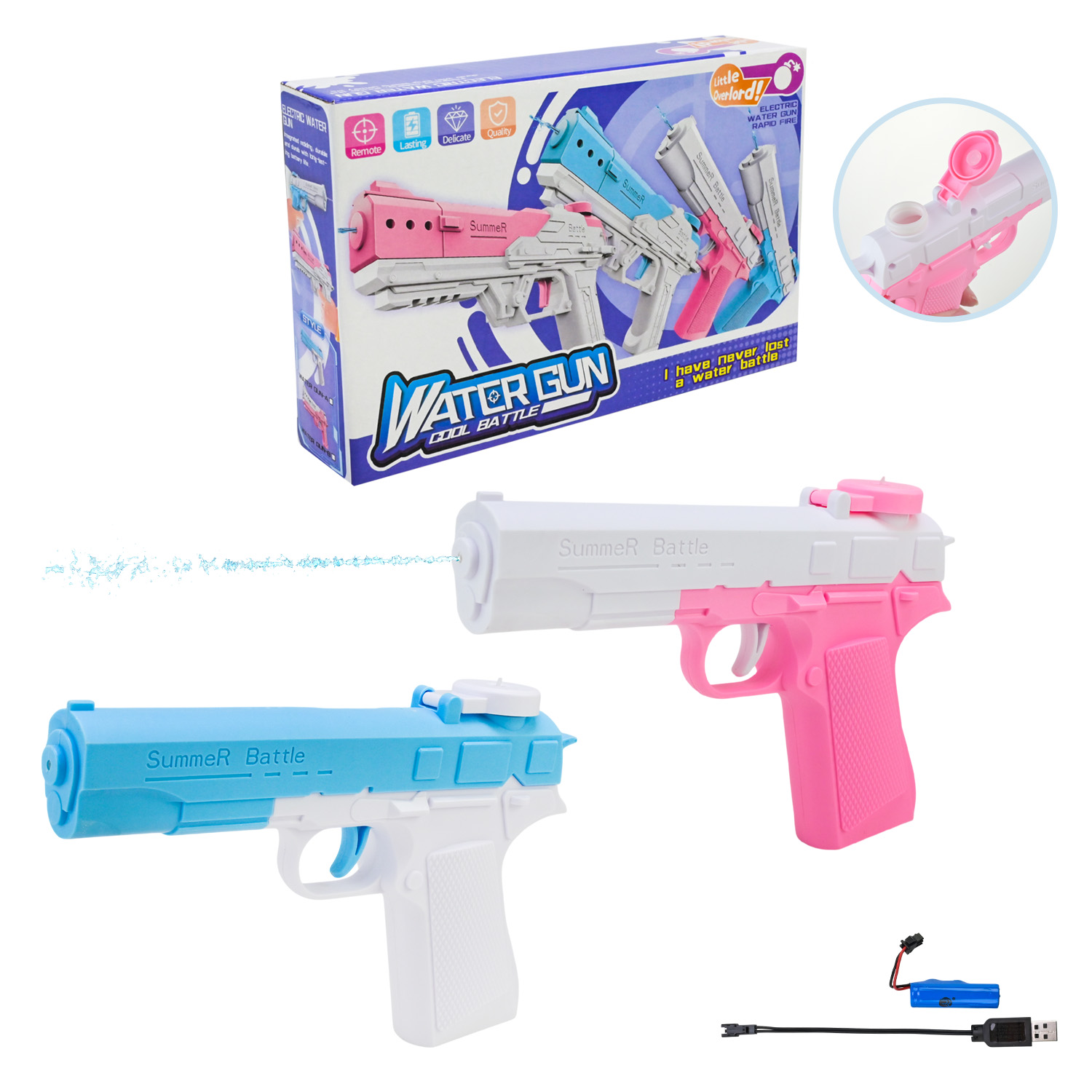 Водяний пістолет арт. L-96-1 (120шт)  2 кольори, 14,7*4,8*22,6 см в кор.(КІ)