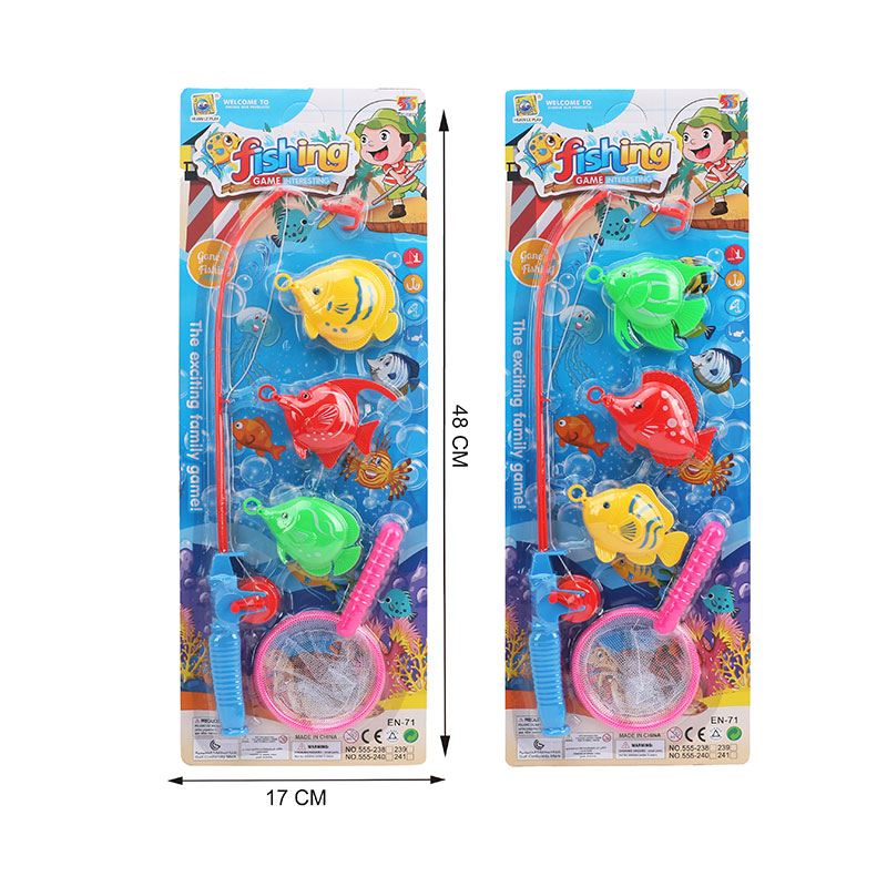 Рибалка арт. 555-238 (120шт/2) 2 види мікс, вудка, 3 рибки,  планшет 48*17см.( КІ)