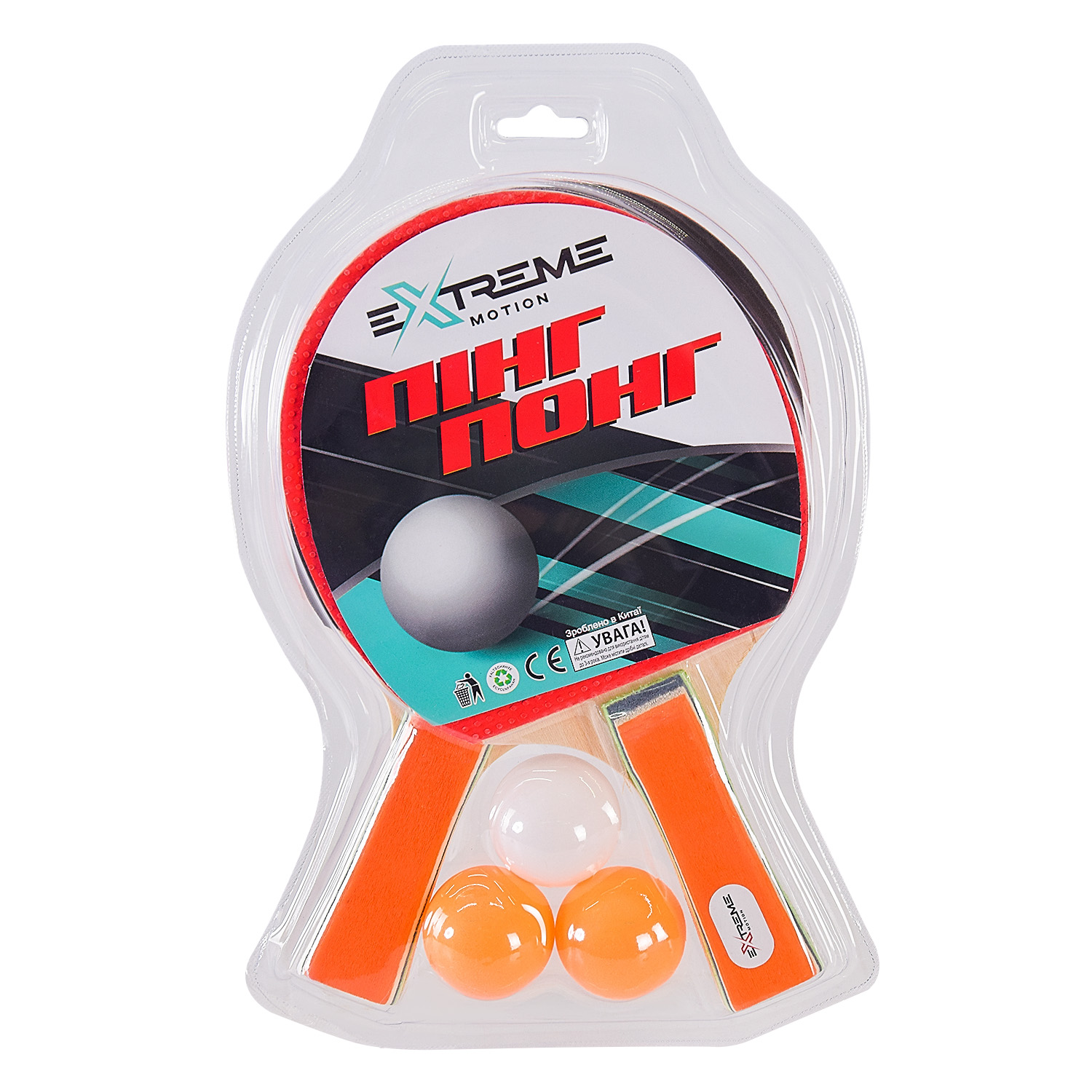 Теніс настільний арт. TT24176 (50шт) 2 ракетки, 3 м'ячики, слюда, товщина 7 мм(КІ)