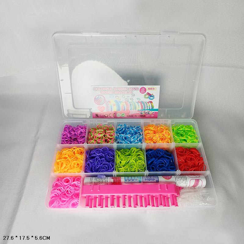 Резиночки для плетіння арт. J786 (48шт/2) коробка 27,6*17,5*5,6см(КІ)