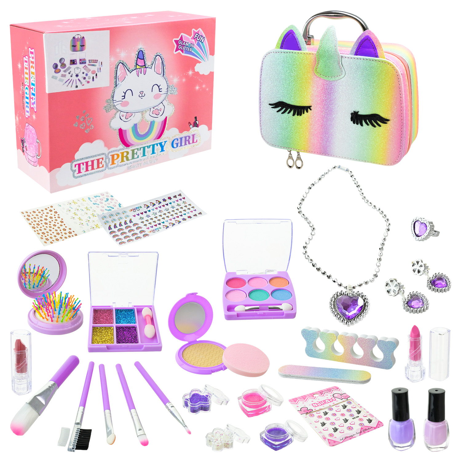 Косметика арт. 2620A-JY2405 (36шт/2)Лаки, тіні, помада, аксес, валіза короб. 21,3*15,6*15,8см(КІ)