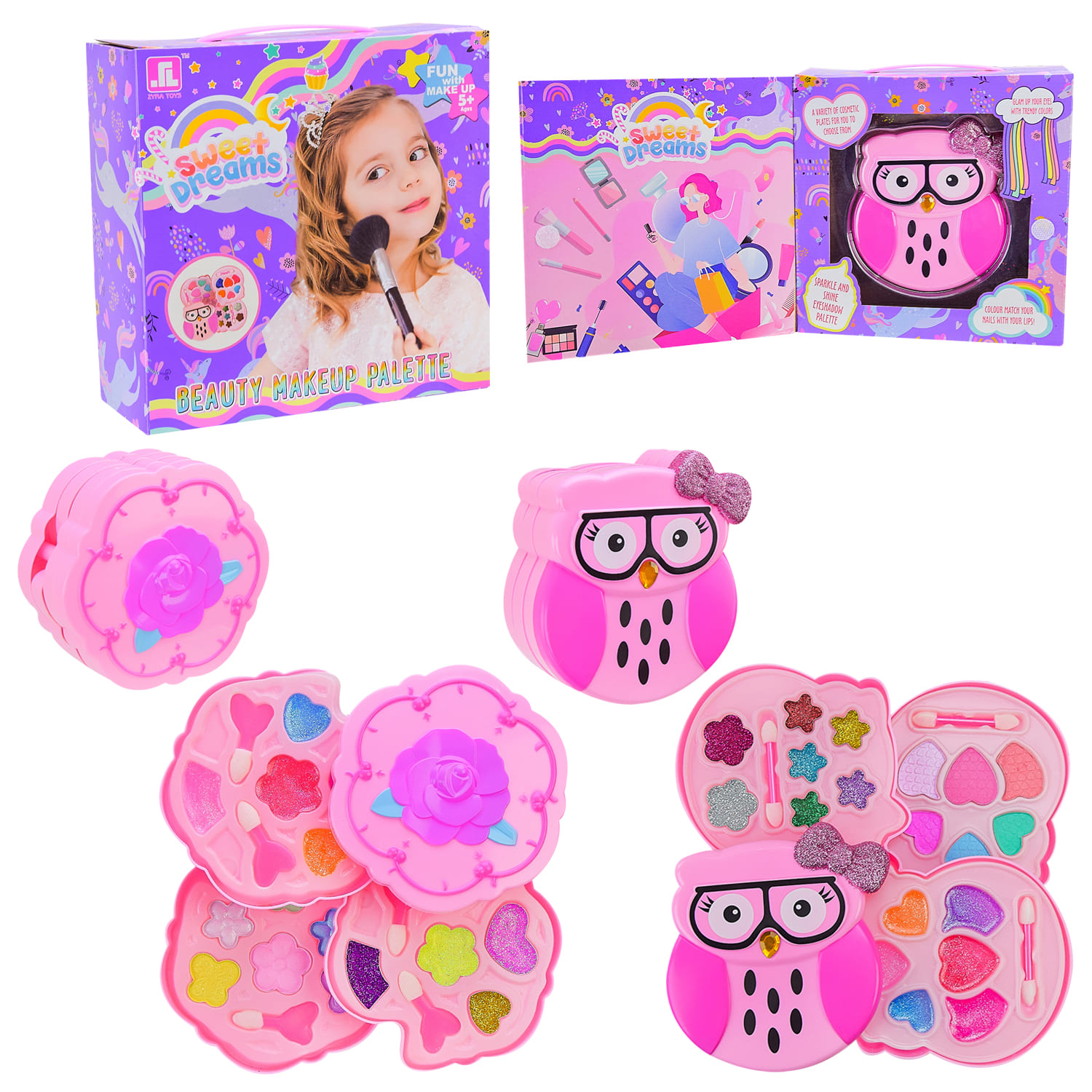 Косметика арт. 2101B/C (48шт/2)   мікс 2 види, тіні, 3 яруси короб. 19*8*19см(КІ)