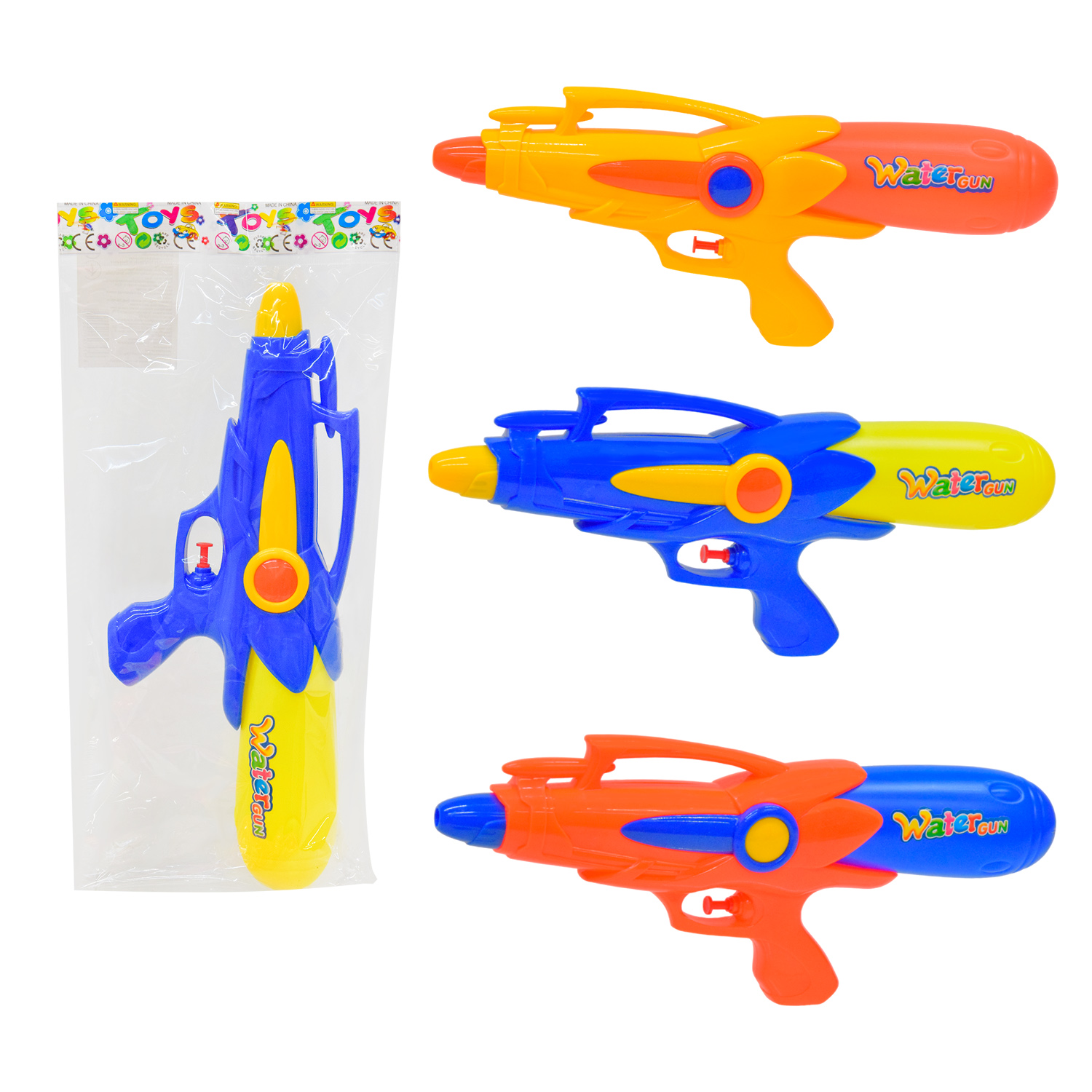 Водяний пістолет арт. A-61 (192шт/2) 3 кольори пакет. 38*16 см(КІ)