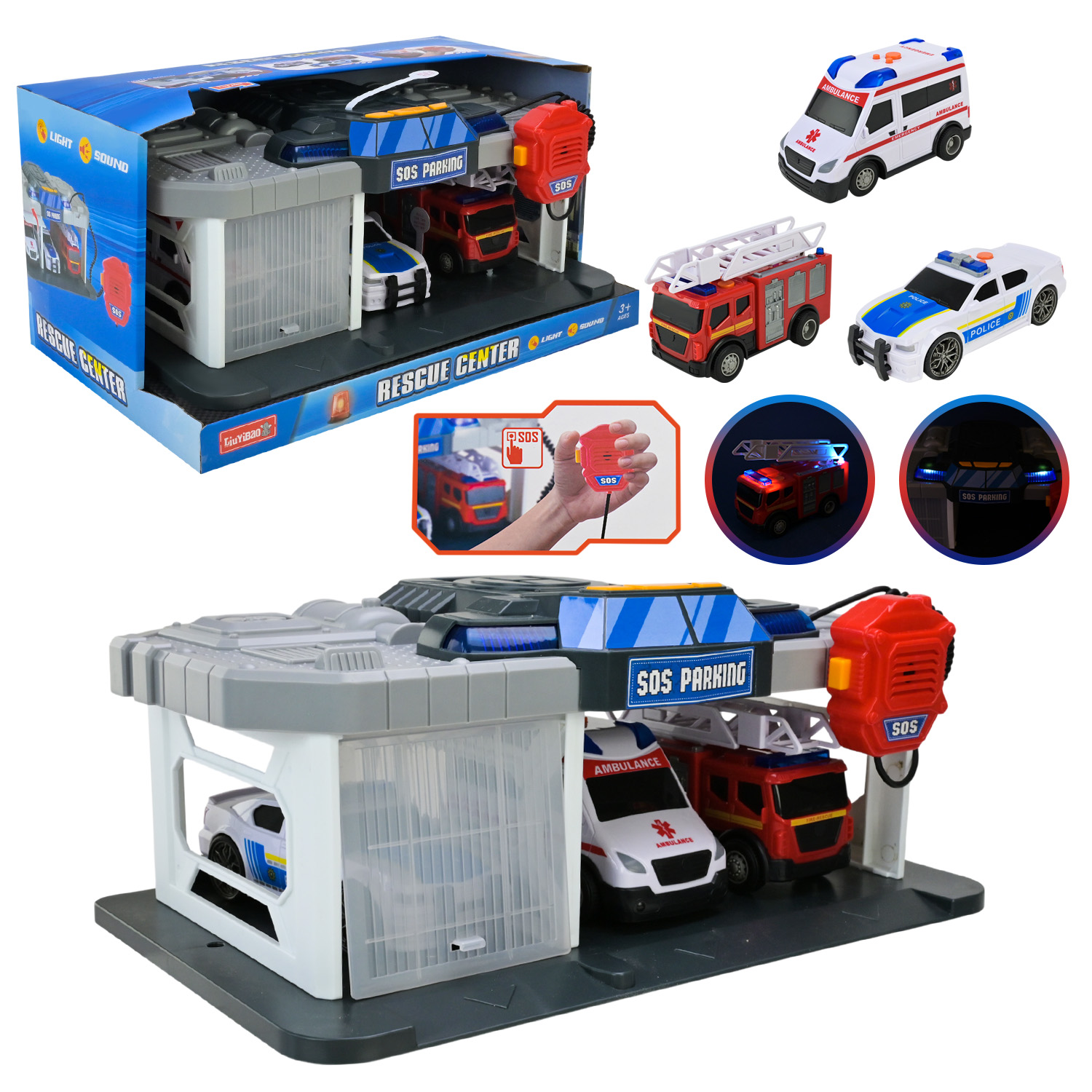 Паркінг арт. 2024-13 (12шт/2) батар,свiтло,звук,  короб.  38*23*19см(КІ)