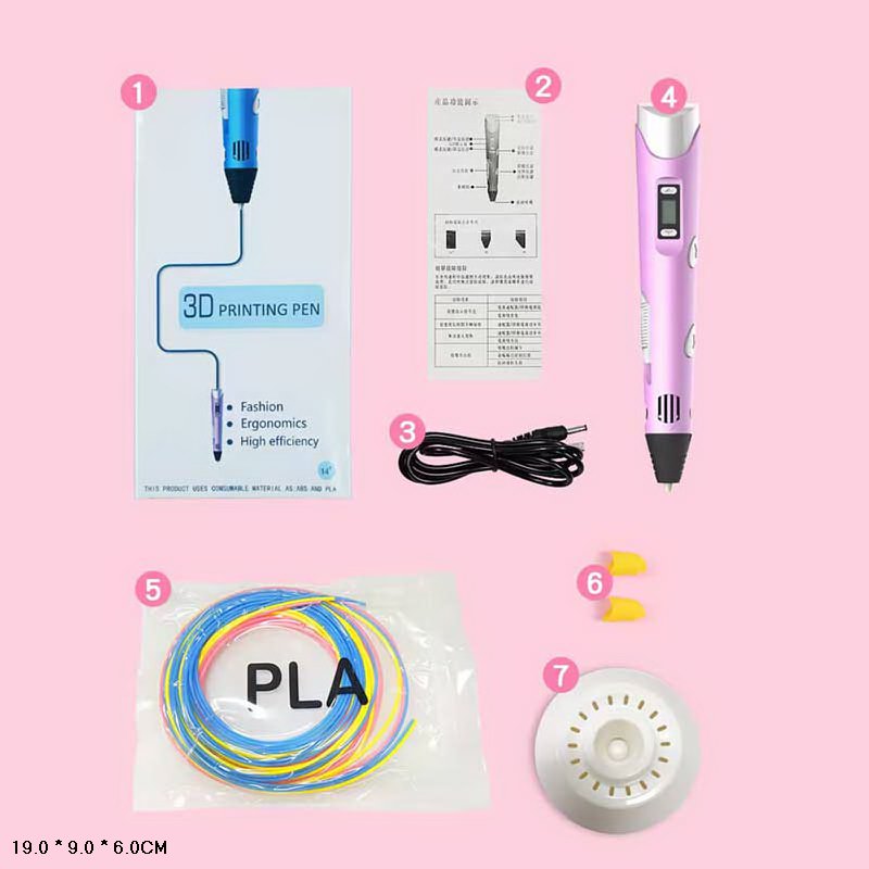 Ручка 3Dарт.3041-2Y (36шт)2 кольори мікс, 3кольори дроту в комплекті, шнур/зарядка, інструкція,(КІ)