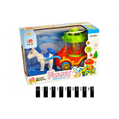 Карета муз. зі світлом (коробка) 30302 р.22*15*10см.(Мас)