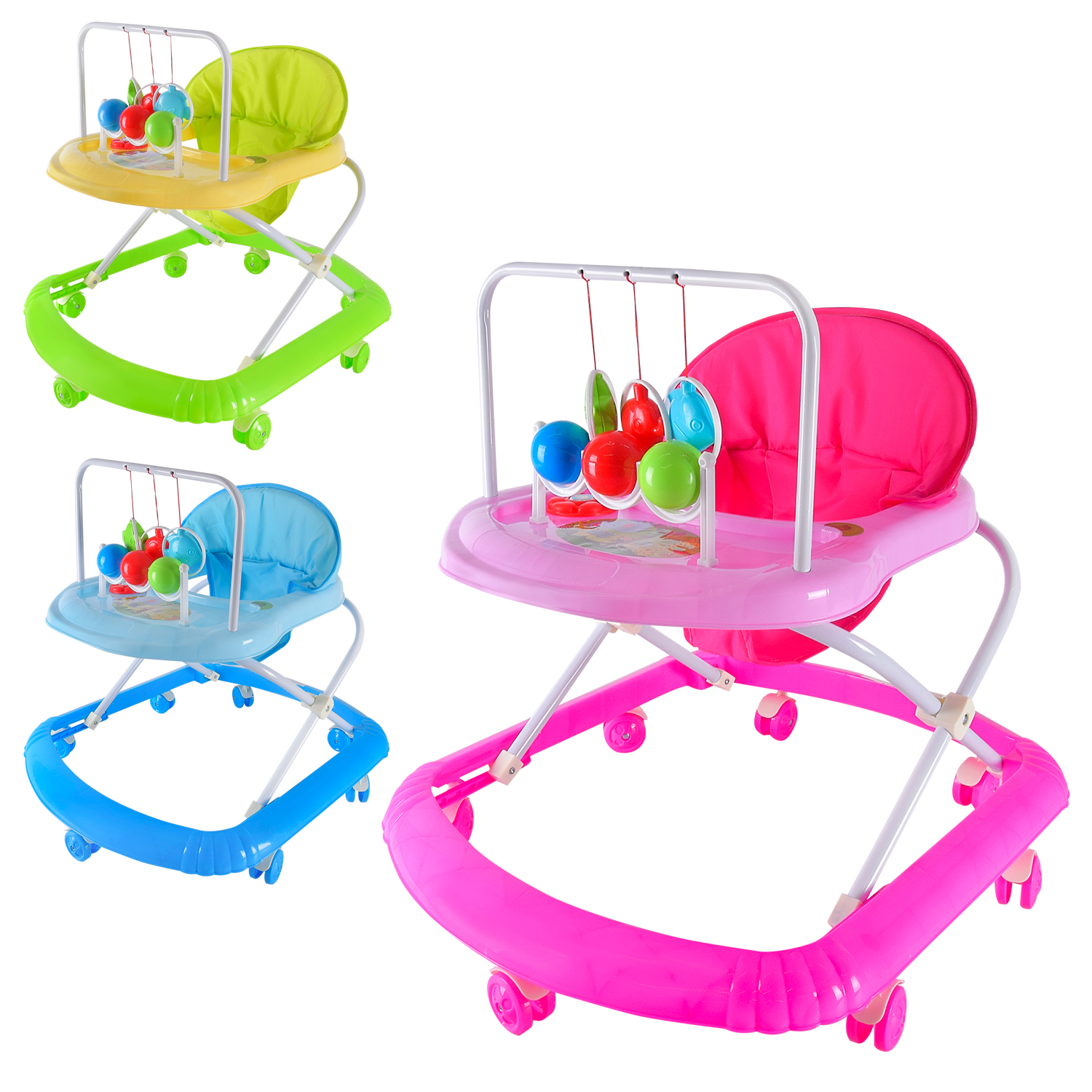 Ходунки арт. BW2459 (7шт) з брязкальцями,3 кольори 65*52*57см(КІ)