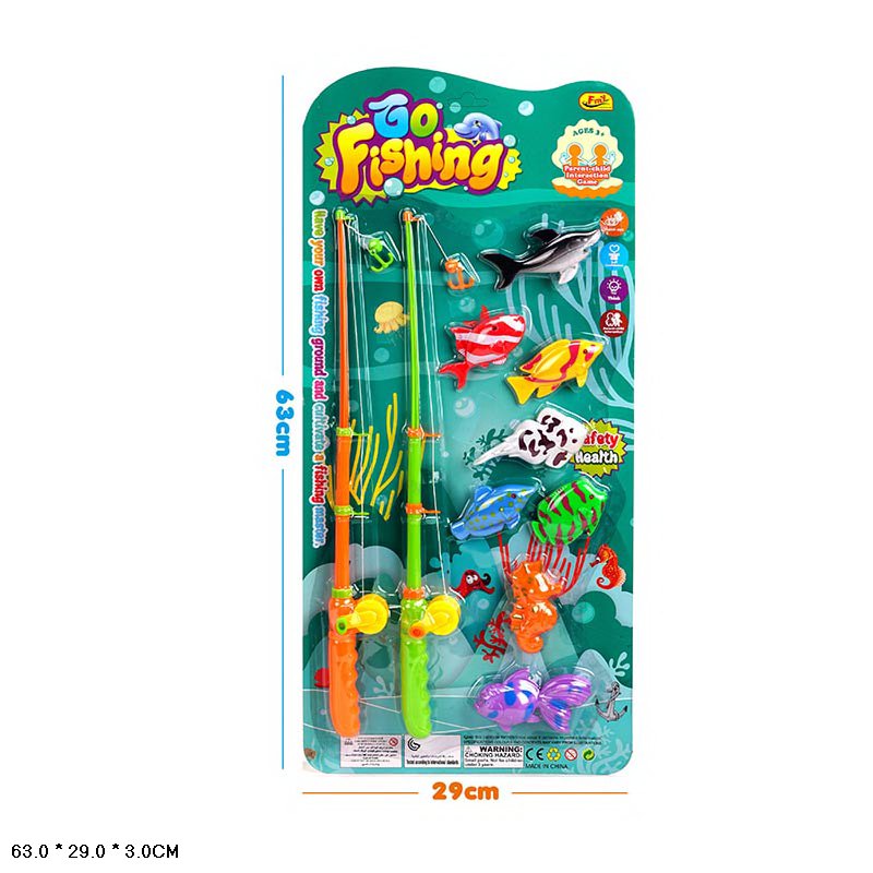 Рибалка арт. 8204K-1 (72шт/2) 2 вудки, 8 рибок, планшет. 63*29см(КІ)