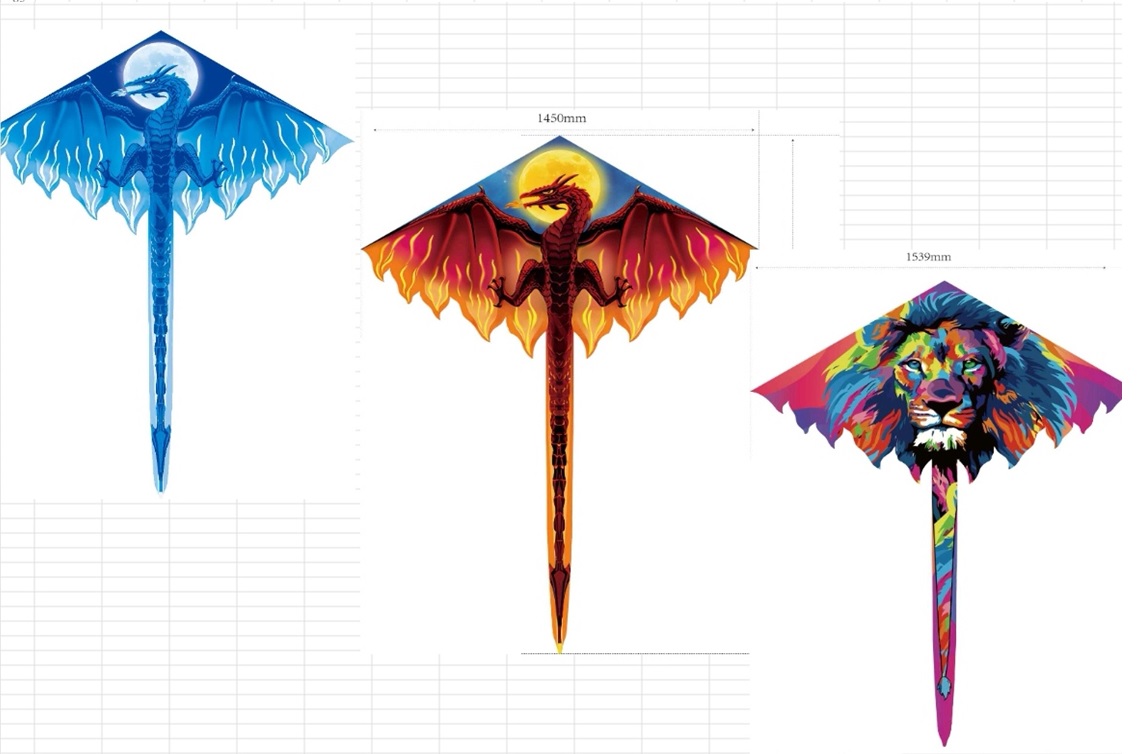 Повітряний змій арт. VZ2474 (200шт) 150 см,3 види у пакеті(КІ)