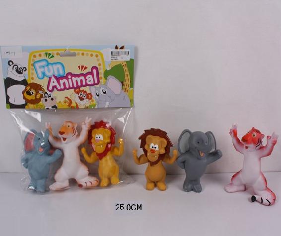 Животные A1003-1 (72шт/3) дикие, 2 вида, в пакете 25см(КИ)