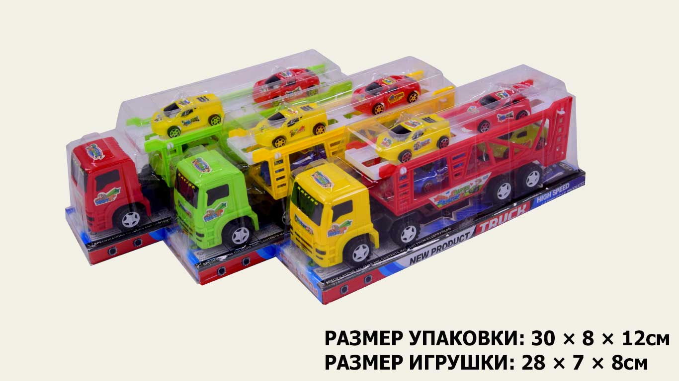 Трейлер инерц 8828C (96шт/2) 3 цвета, под слюдой 30*8*12см(КИ)