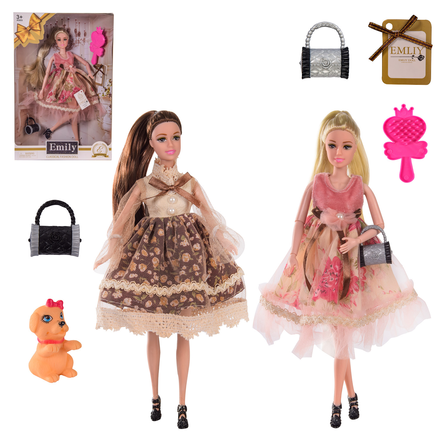 Кукла QJ067B/D (48шт/2) 2 вида,шарнир, аксесс, в кор. – 22*6.5*33 см, р-р игруш(КИ)