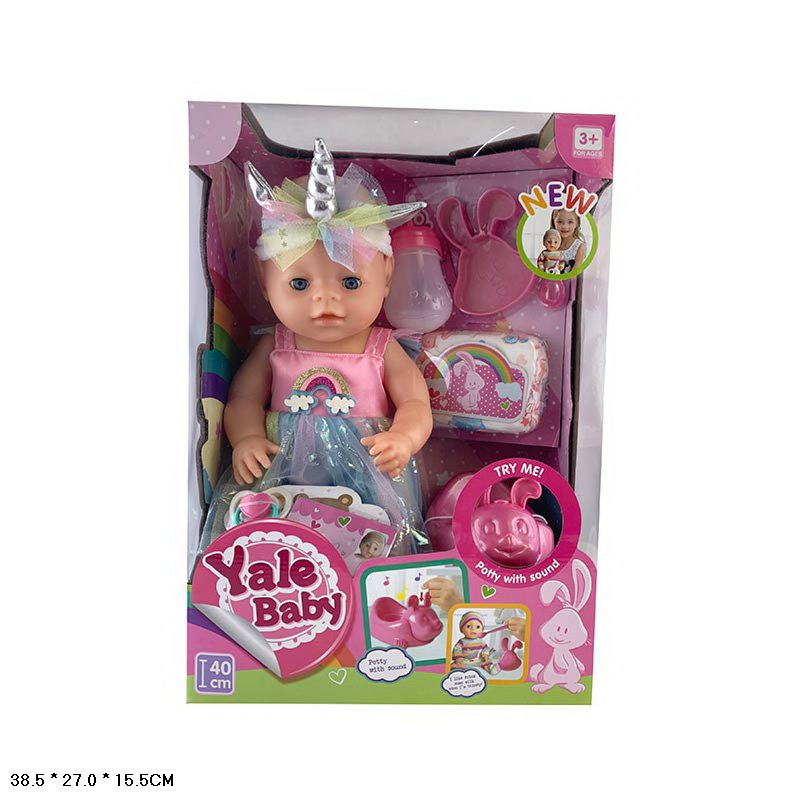 Пупс функц YL1966R (24шт/2) пьет-пис,муз горшок,бутылочка,подгузник,аксес,в в разобр кор.38,5*27*15,