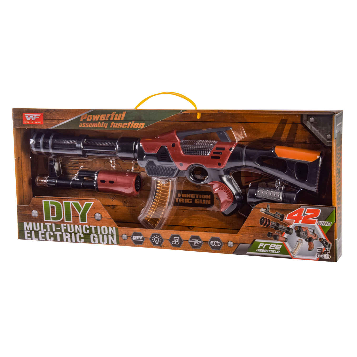 Оружие батар. 8180-25 (24шт/2) 42 варианта сборки,подсветка,вибрация,звук, в кор.– 63.5*6*26.5 см, р