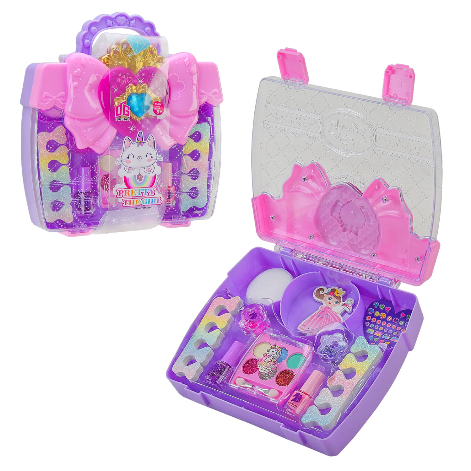 Косметика арт. 2615C (24шт/2) тіні, помада. Блеск, лак, аксес валіза 22*24*7см(КІ)