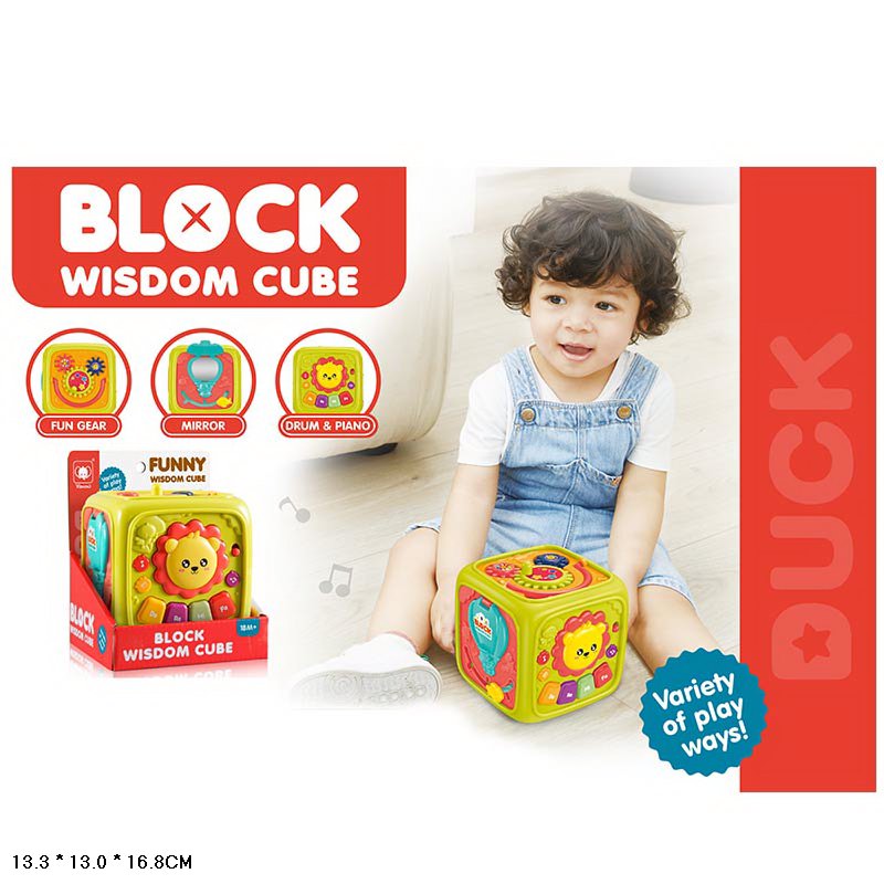 Бізікуб арт. 821 (60шт/2) батар, кожна панель активна, звук, музика, короб. 13,3*13*16,8см(КІ)