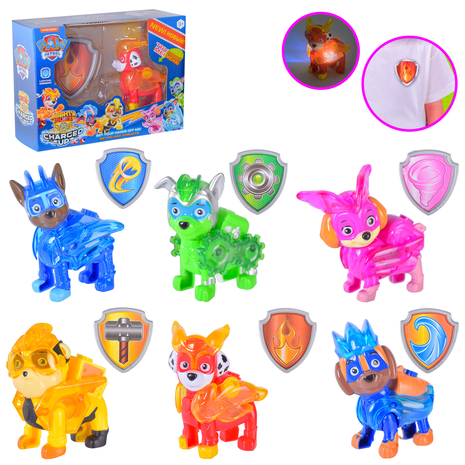 Герої набір арт.PH028A/B/C/D/E/F (180шт/2) батар.6видів, заряджається, світло,короб. 13*6,5*18см(КІ)