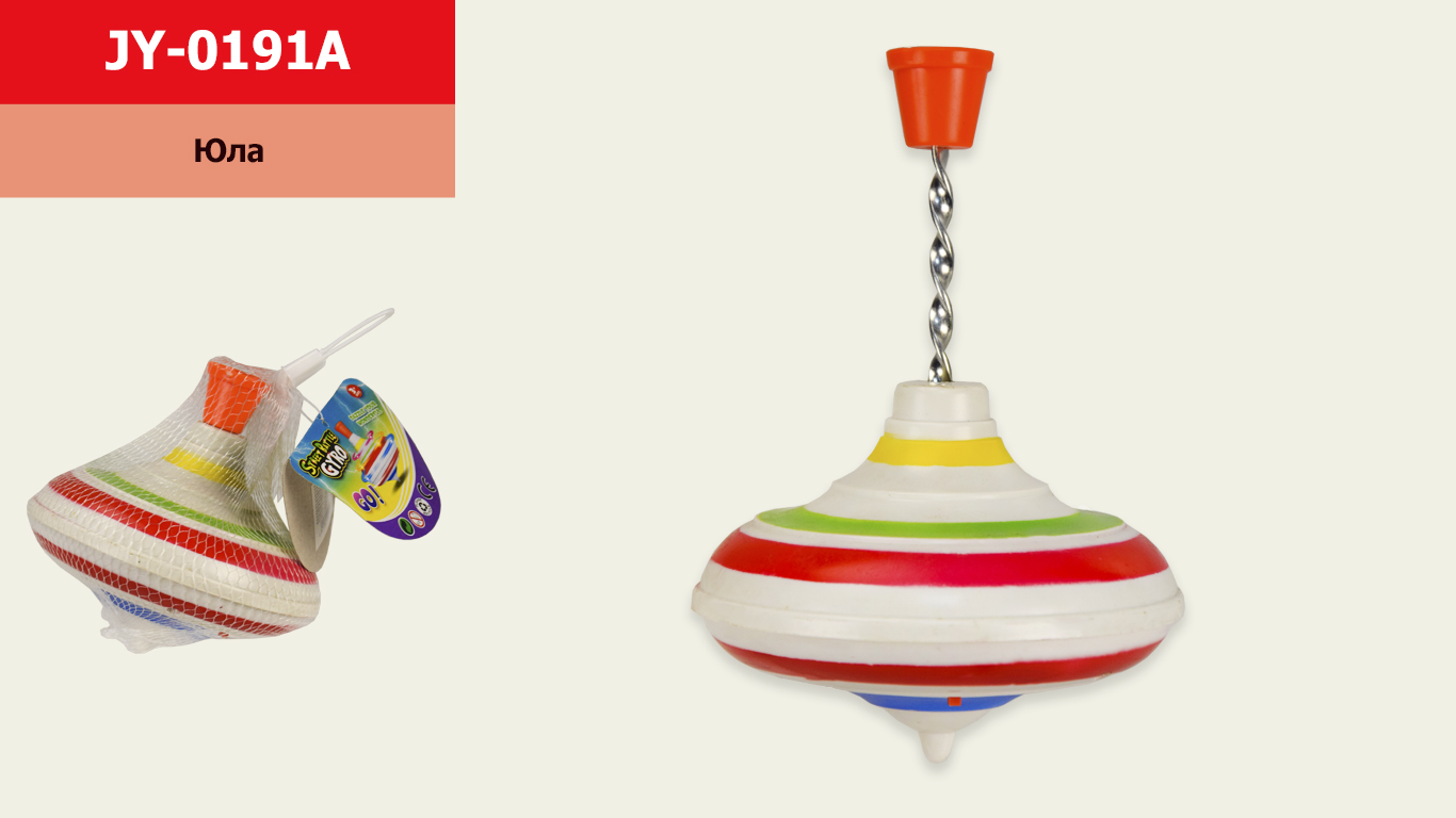 Дзига муз JY-0191A (120шт/2) батар., світ., в сітці 12см(КІ)