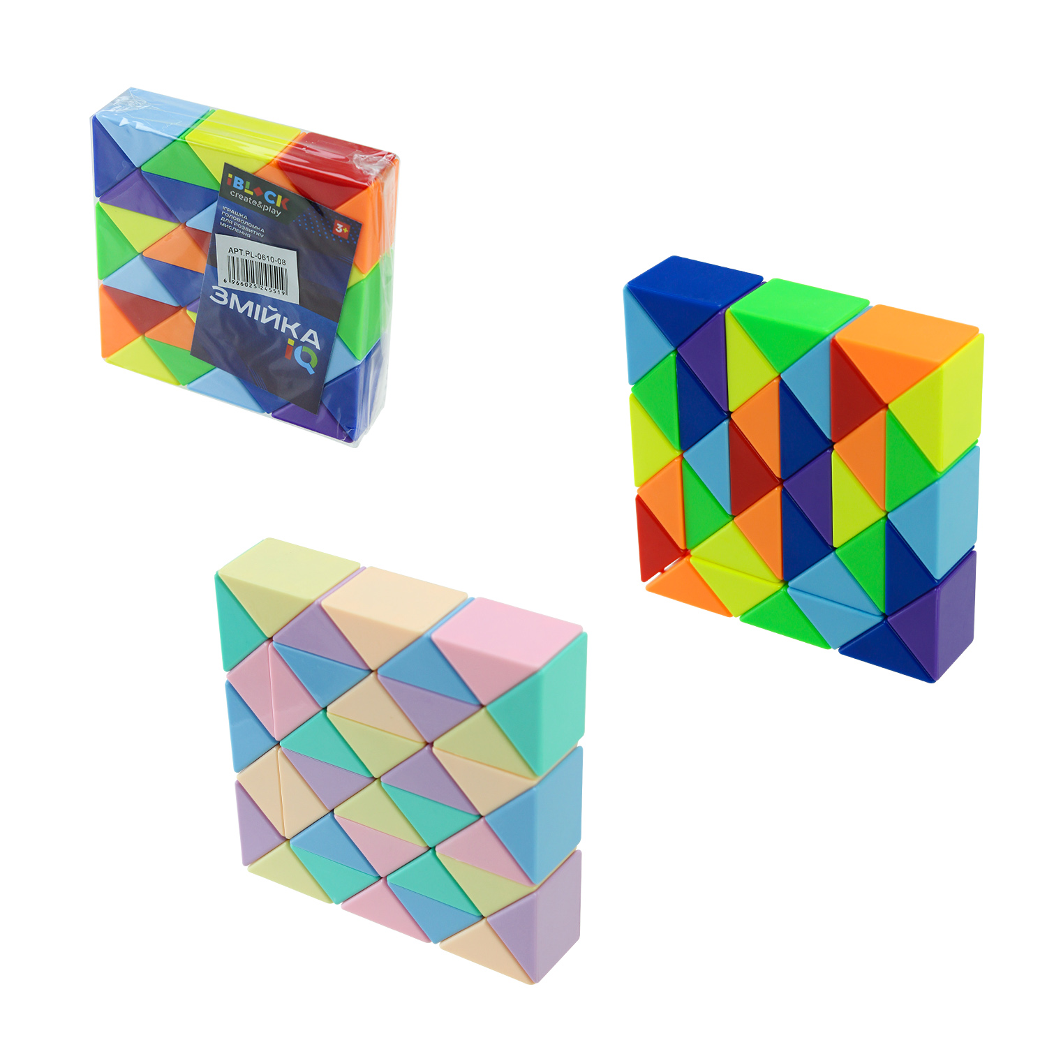 Магічна Змійка арт. PL-0610-08 (240шт/2) 2 кольори мікс, пакет 10,5*10,5*2,6см(КІ)