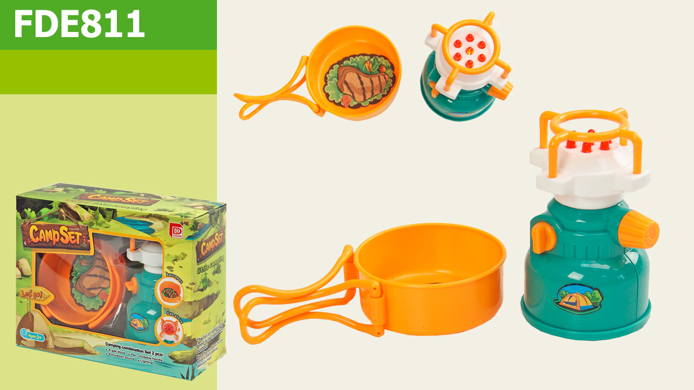 Ігровий набір FDE811 (72шт / 2) газовий пальник, світло, в кор 22 * 17 * 8 см (КІ)