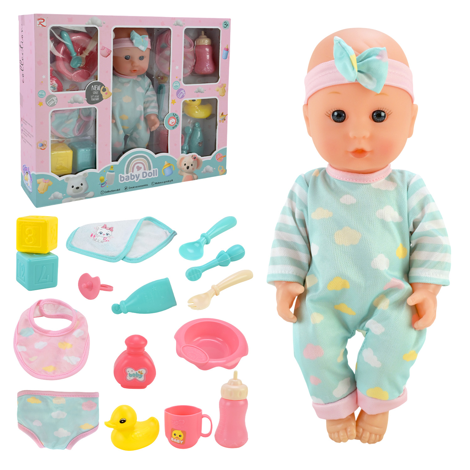 Набір іграшковий арт. 2538 (18шт/2) пупс, аксес короб.40*10*33см(КІ)