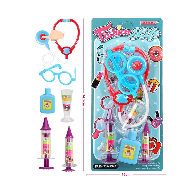 Лікар арт. 58721 (108шт/2) батар, шприц, стетоскоп, аксес планш. 16*35см(КІ)