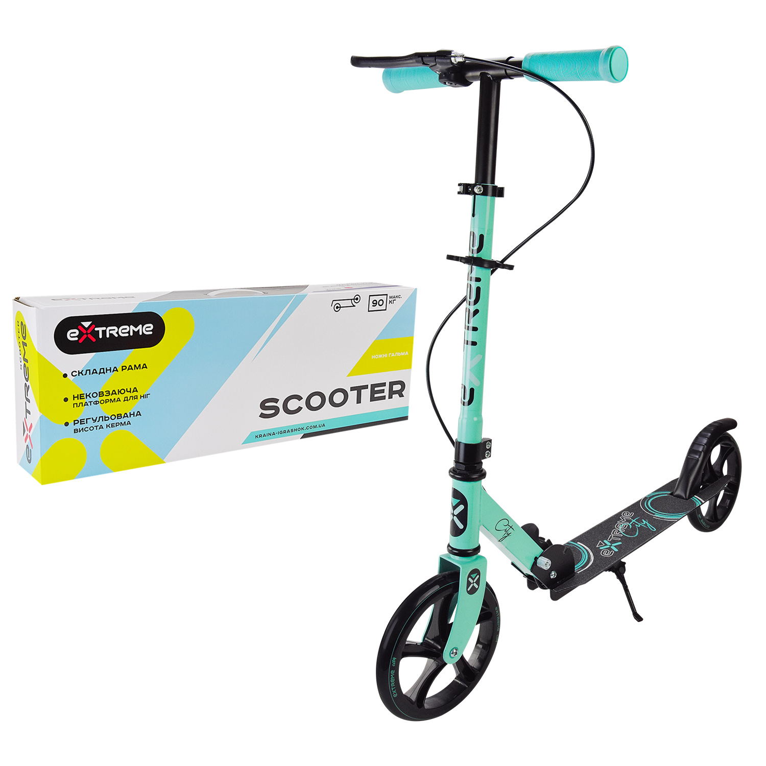 Самокат міський 2-х коліс.арт.SK2434 Tiffany(4шт) сталевий, колеса 200 мм з ручним гальмом,(КІ)