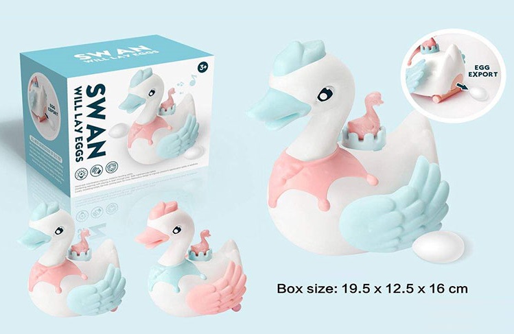 Муз.животное X-121 (72шт/2)Лебедь,несет яйца,свет,звук,движение,в коробке 19*12*16см(КИ)