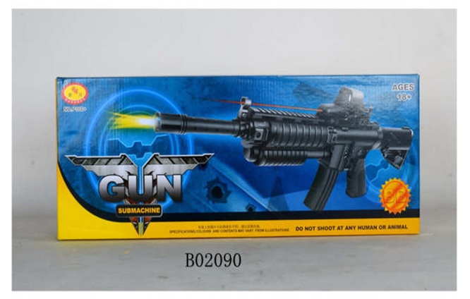 Автомат арт.P308C (36шт) кульки,батар.,лазер,короб.(КІ)