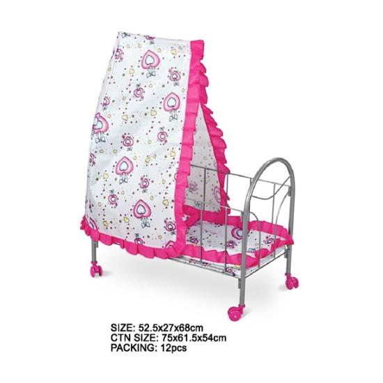 Кроватка FL989-4 (12шт)с балдахином, в кор. 52,5*27*68см (КИ)