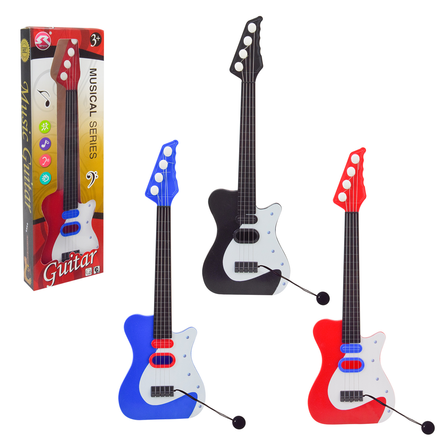 Гітара арт. 8817 (108шт/2) 3 кольора мікс, короб. 13,5*4*42см(КІ)