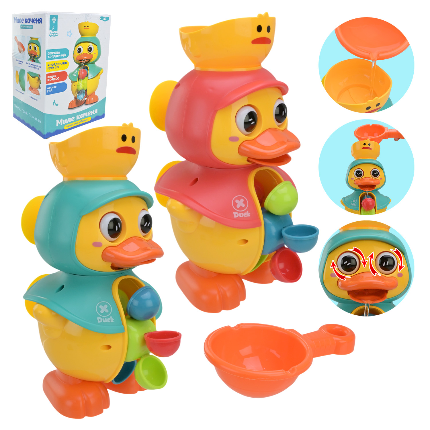 Іграшка для гри у ванні арт.PL-724-40(BBQ18008)(60шт) утка,рухається коли на неї потрапляє вода,(КІ)