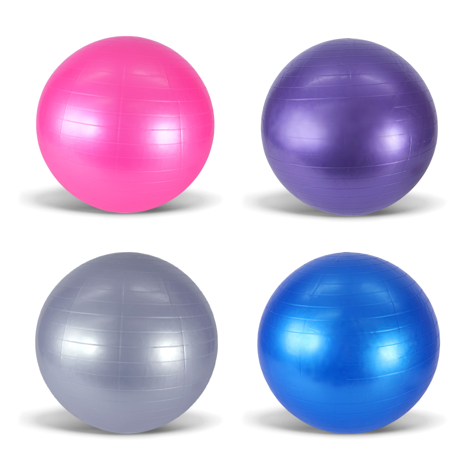 М'яч для фітнесу арт. RB24371 (30шт) 75 см 1000 грам 4 кольори у пакеті(КІ)