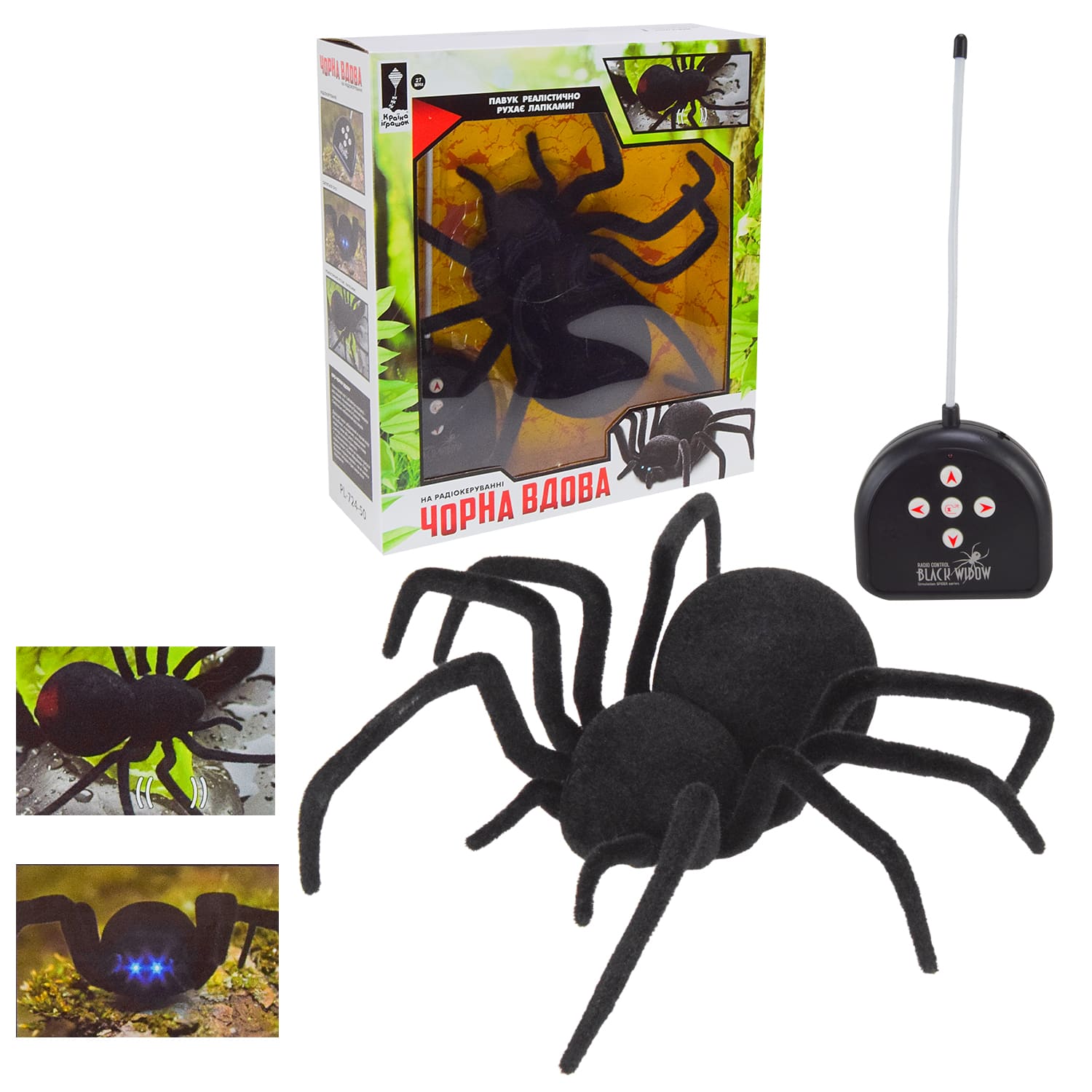 Павук на р/к арт. PL-724-50 (12шт/2) Чорна вдова, короб. 30*33*10см(КІ)