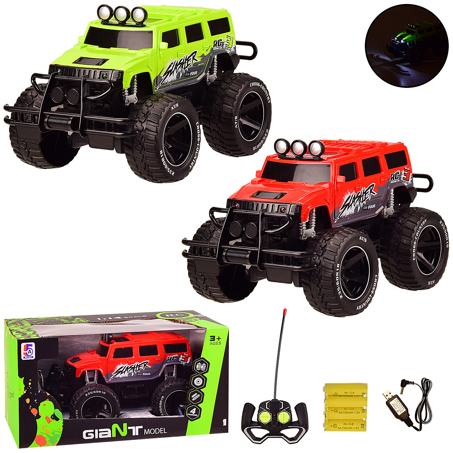 Машина аккум. р/у 5A-142C (36шт/2) 2 цвета,свет, в кор. 32*18*16.5 см, р-р игрушки – 26*16*15 см(КИ