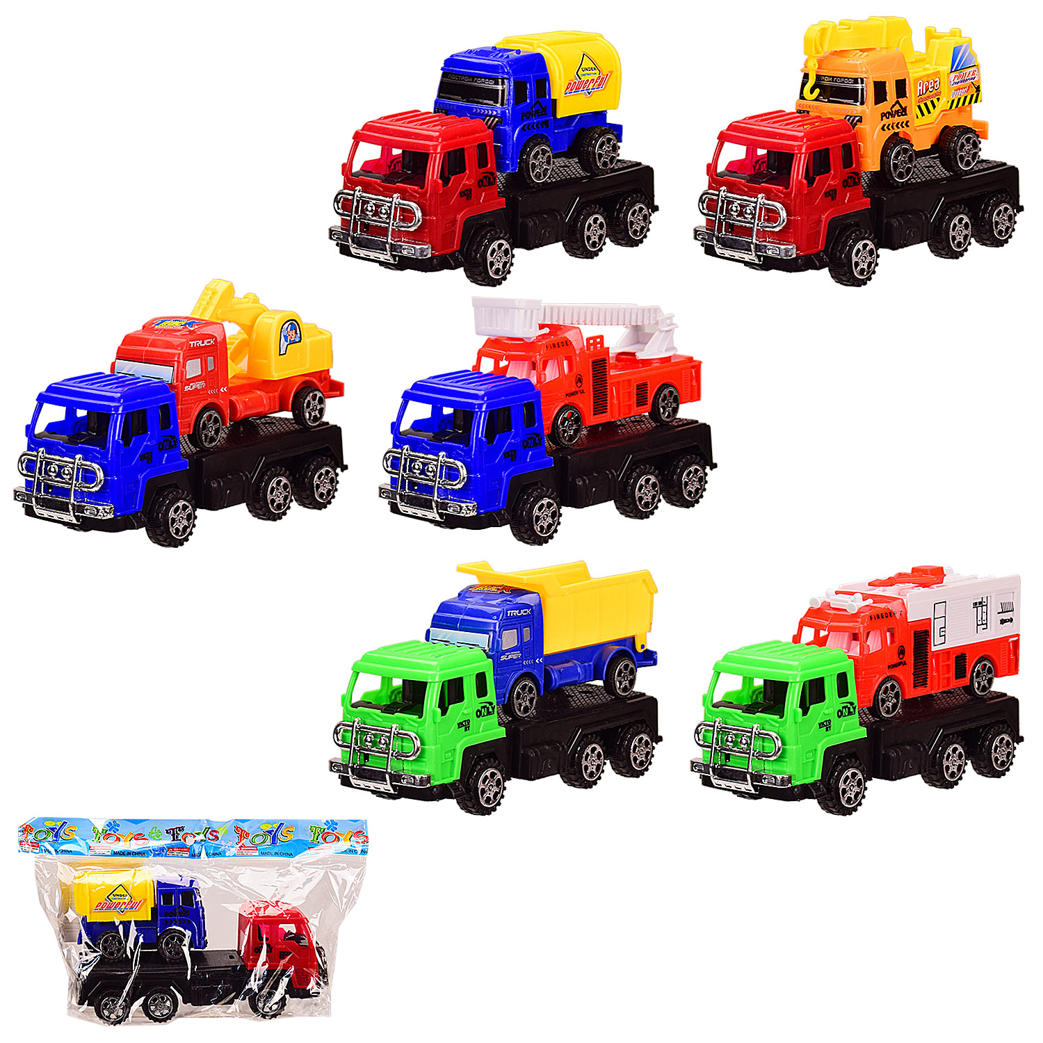 Трейлер инерц. 368-3/8/13D (240шт/2) 6 видов, в пакете – 24*15 см, р-р игрушки – 17.5*6*7 см(КИ)