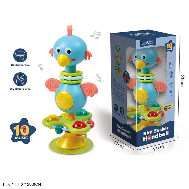 Брязкальце арт. XN01 ( XN01-KI) (60шт) з присоскою, рухомі частини, музика, короб.11*25*11см(КІ)