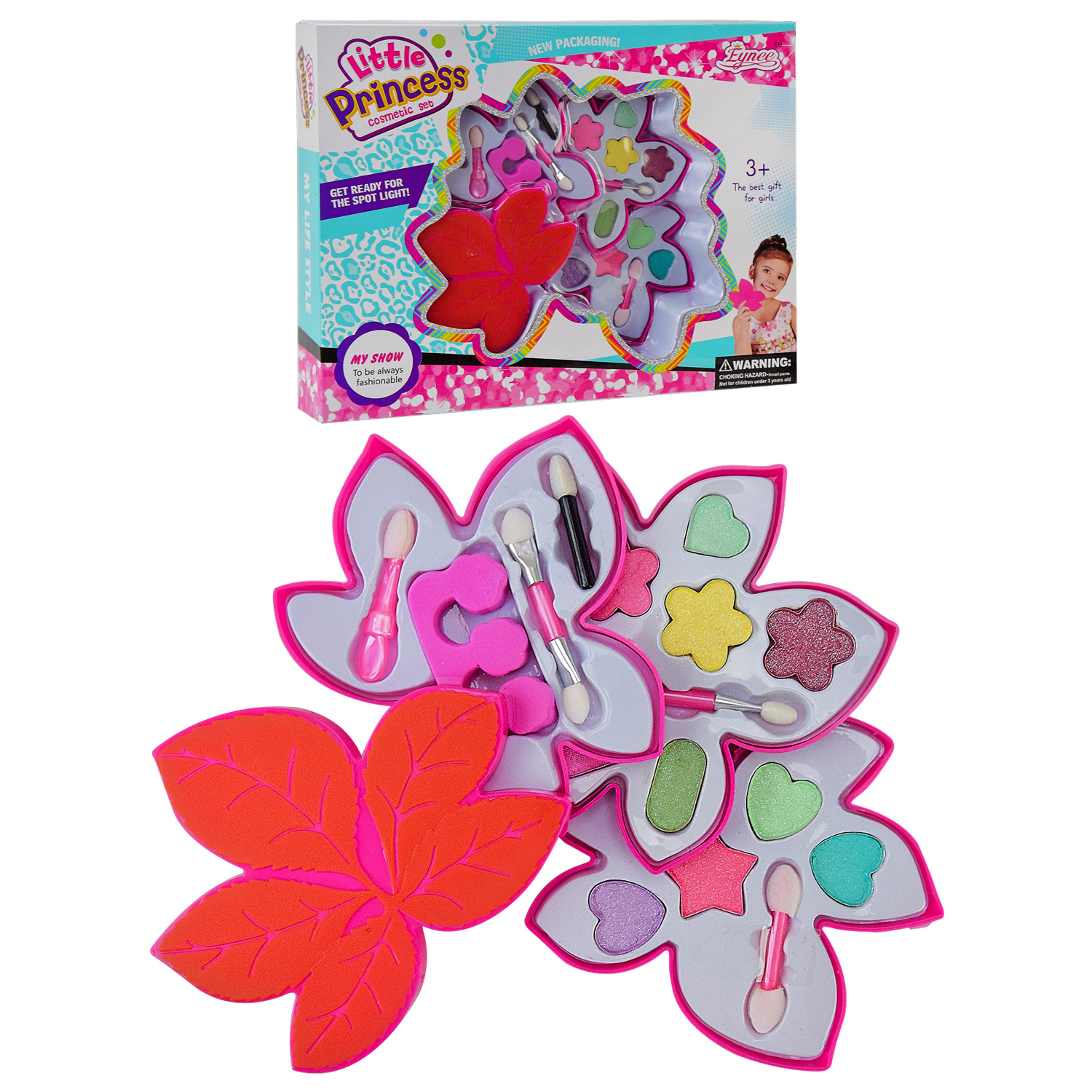 Косметика арт. B6215 (72шт/2) набір листок, тіні лаки, помада, короб.30*4*24,5см(КІ)