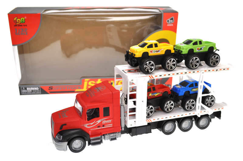 Автовоз інерційний з машинками в коробці JS898-19B р.41*9*21,5см	(Мас)