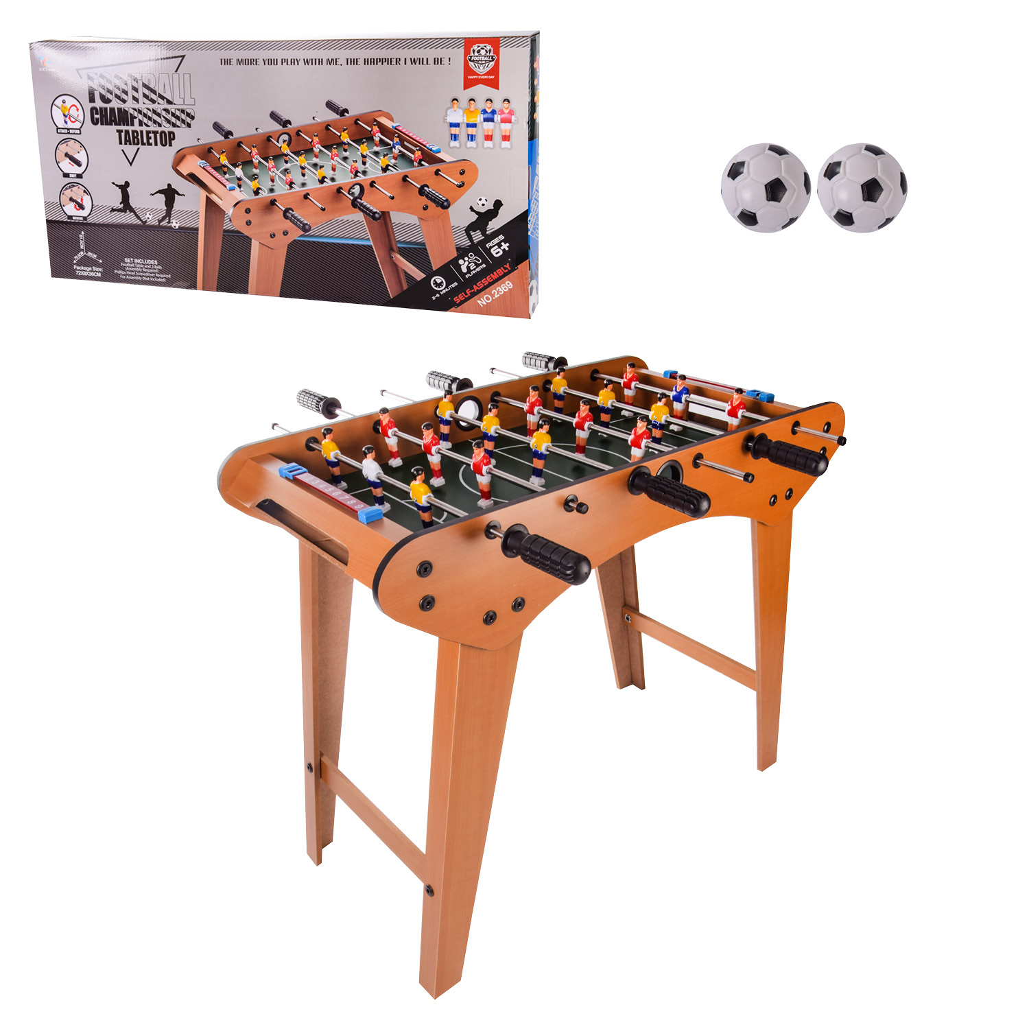 Футбол 2369 (6шт) в кор.  – 72*8*36 см, р-р игрушки – 74*36*62.5 см(КИ)