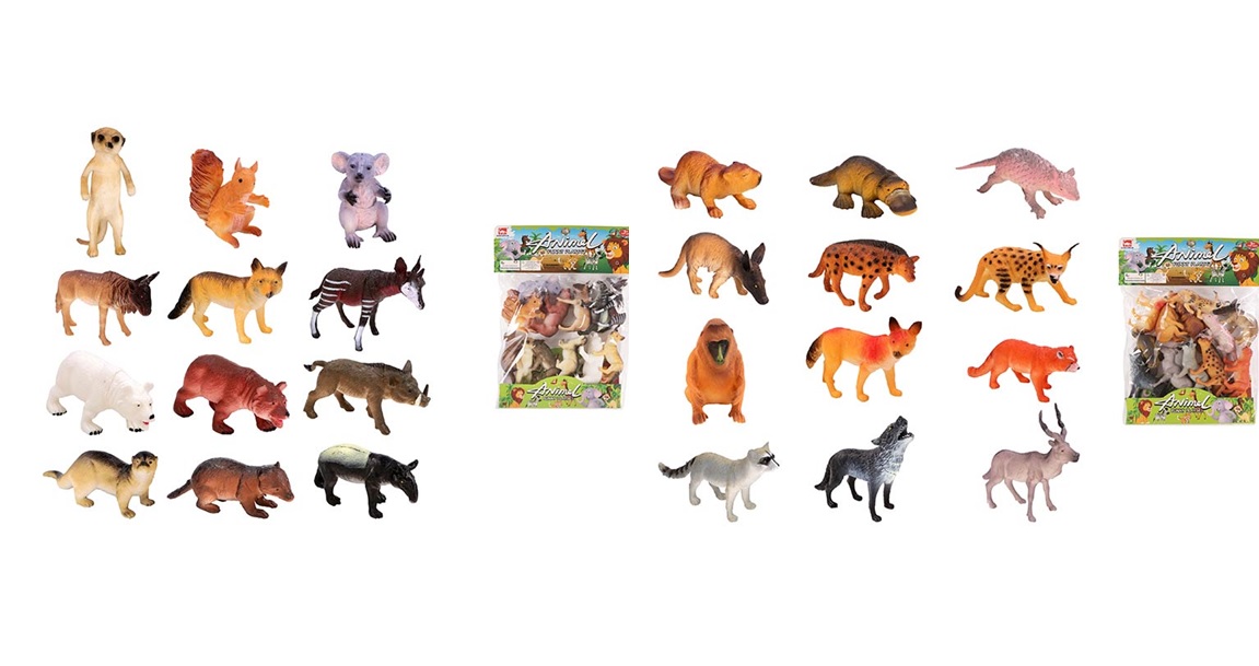 Животные A6635-4/5 (60шт/2) дикие животные, в пакете 18*23см(КИ)