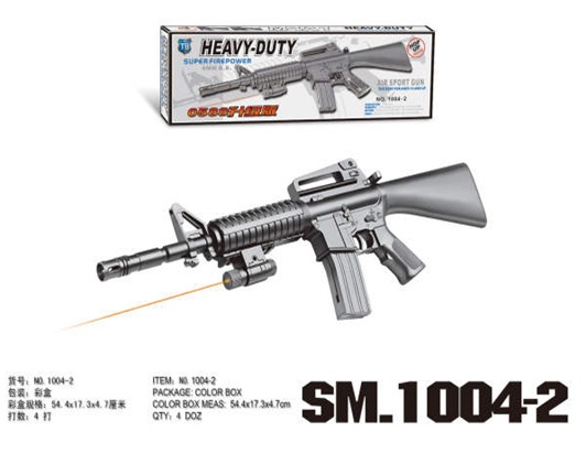 Автомат 1004-2 (36шт) свет,лазер,в коробке 54*17,5*5см(КИ)